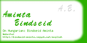 aminta bindseid business card